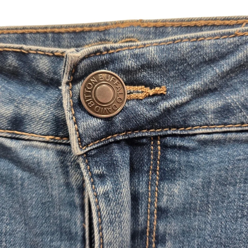 Buffalo David Bitton Denim Bermuda Shorts Women's 14/34 Blue Stretch Knee Length